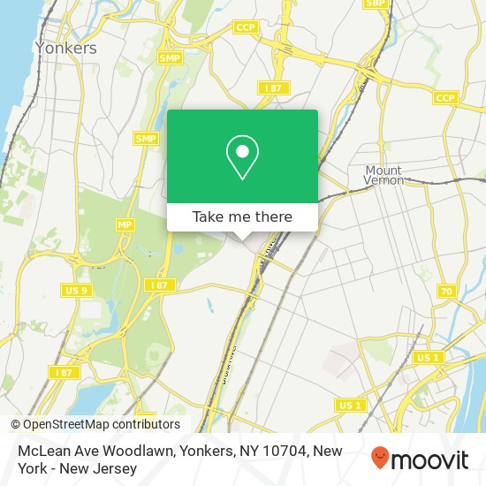 McLean Ave Woodlawn, Yonkers, NY 10704 map