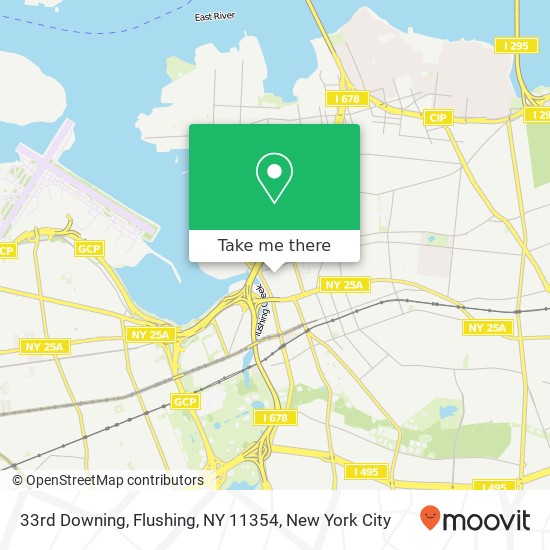 33rd Downing, Flushing, NY 11354 map