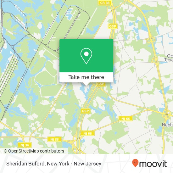 Mapa de Sheridan Buford, Tinton Falls, NJ 07753