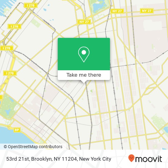 53rd 21st, Brooklyn, NY 11204 map