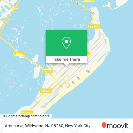 Mapa de Arctic Ave, Wildwood, NJ 08260