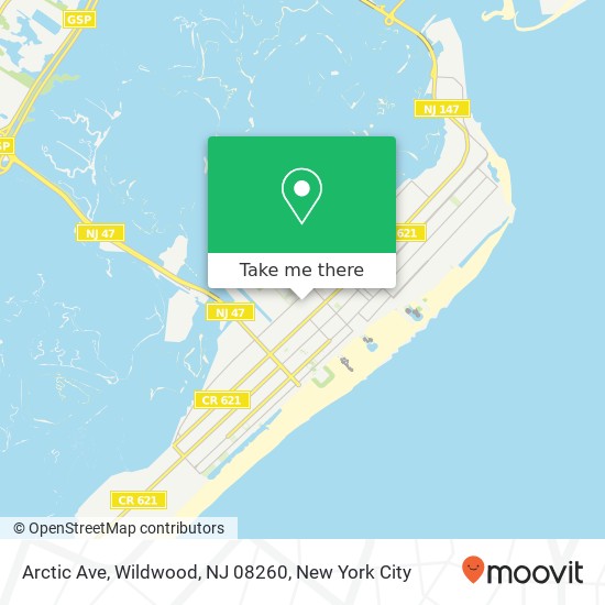 Mapa de Arctic Ave, Wildwood, NJ 08260