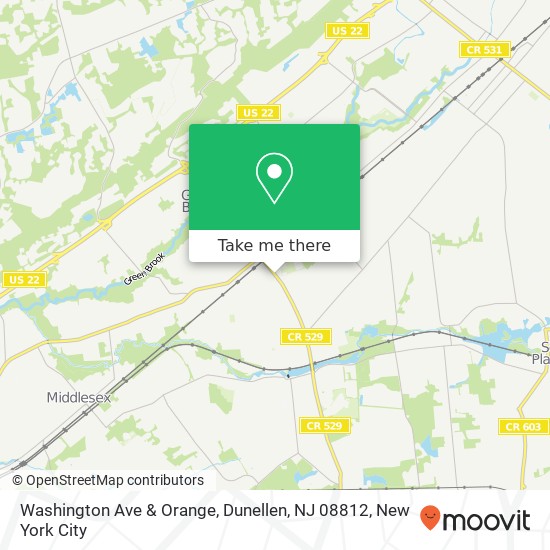Washington Ave & Orange, Dunellen, NJ 08812 map