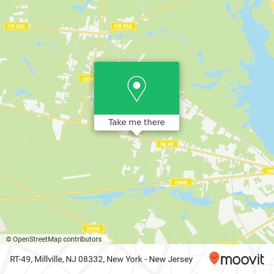 Mapa de RT-49, Millville, NJ 08332