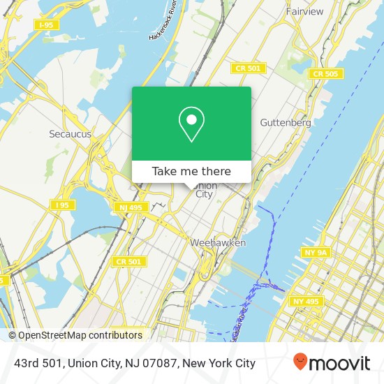 43rd 501, Union City, NJ 07087 map