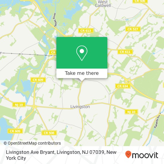 Livingston Ave Bryant, Livingston, NJ 07039 map