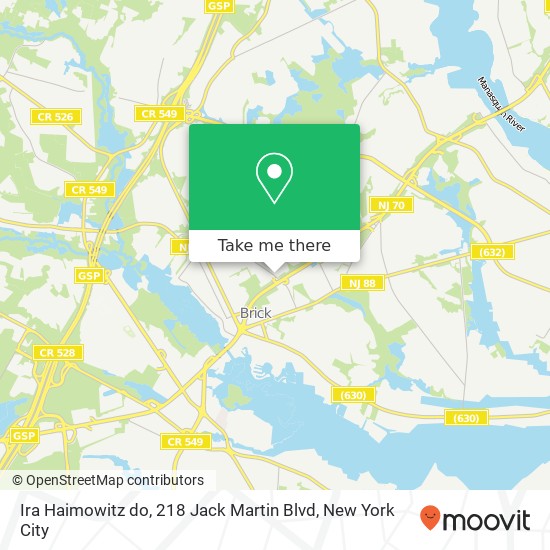 Mapa de Ira Haimowitz do, 218 Jack Martin Blvd