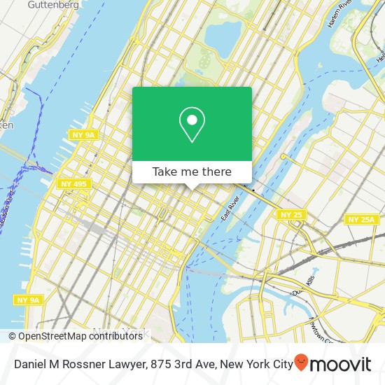 Daniel M Rossner Lawyer, 875 3rd Ave map