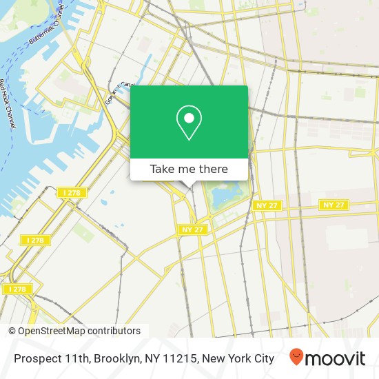 Mapa de Prospect 11th, Brooklyn, NY 11215