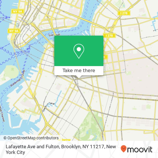 Lafayette Ave and Fulton, Brooklyn, NY 11217 map