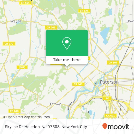 Skyline Dr, Haledon, NJ 07508 map