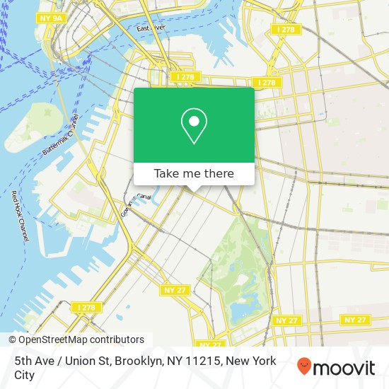 5th Ave / Union St, Brooklyn, NY 11215 map