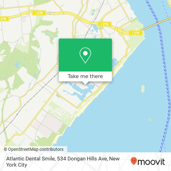 Mapa de Atlantic Dental Smile, 534 Dongan Hills Ave