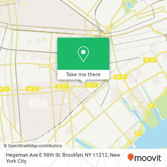 Hegeman Ave E 98th St, Brooklyn, NY 11212 map