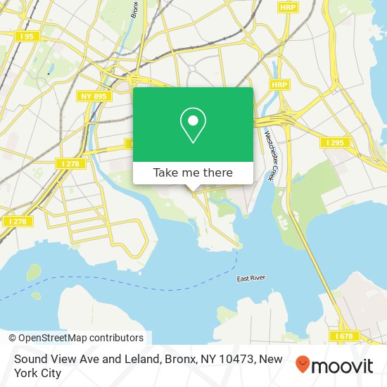 Sound View Ave and Leland, Bronx, NY 10473 map