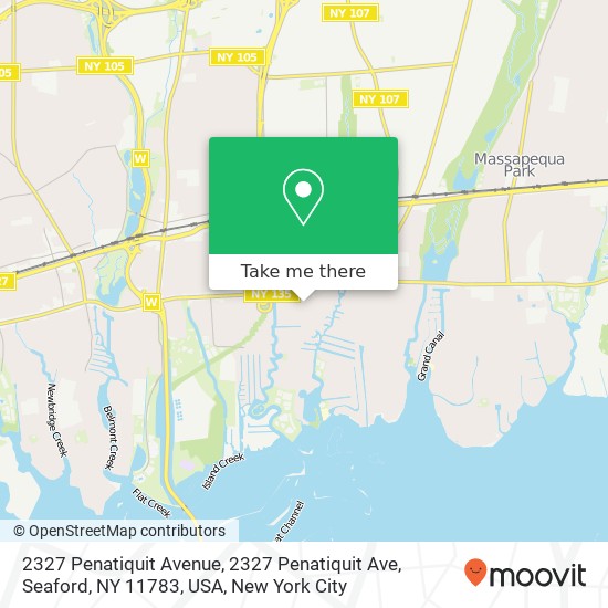 2327 Penatiquit Avenue, 2327 Penatiquit Ave, Seaford, NY 11783, USA map