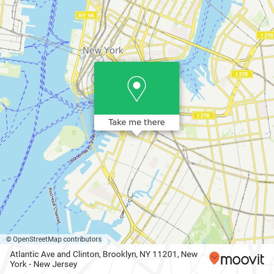 Mapa de Atlantic Ave and Clinton, Brooklyn, NY 11201