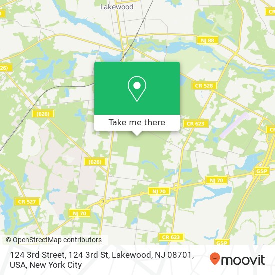 124 3rd Street, 124 3rd St, Lakewood, NJ 08701, USA map