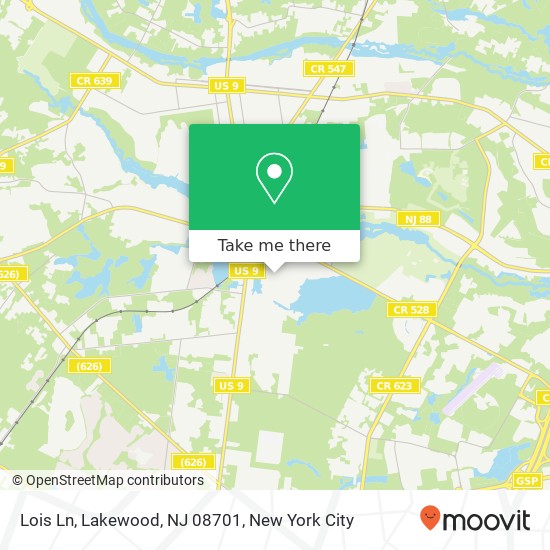 Mapa de Lois Ln, Lakewood, NJ 08701