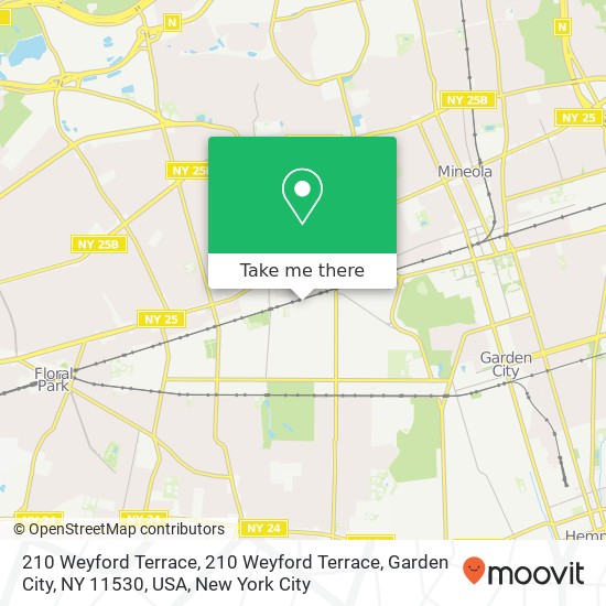 210 Weyford Terrace, 210 Weyford Terrace, Garden City, NY 11530, USA map