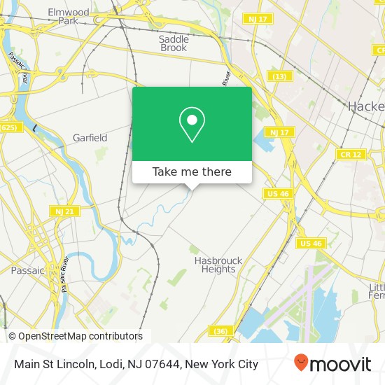 Mapa de Main St Lincoln, Lodi, NJ 07644