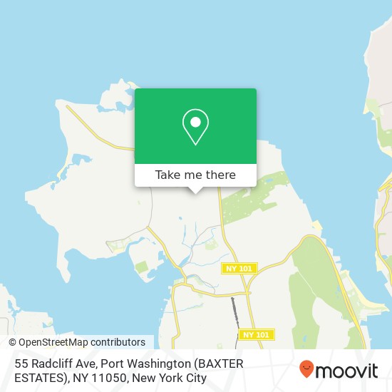 55 Radcliff Ave, Port Washington (BAXTER ESTATES), NY 11050 map