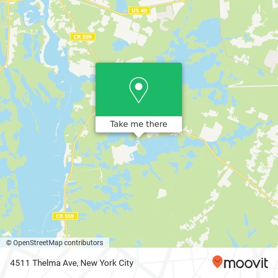 Mapa de 4511 Thelma Ave, Mays Landing, NJ 08330