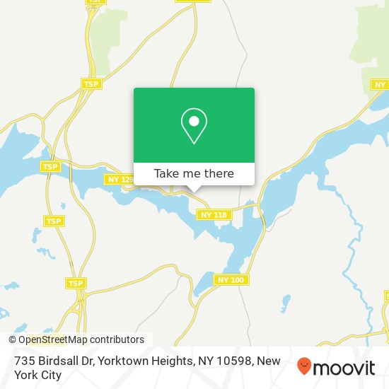 Mapa de 735 Birdsall Dr, Yorktown Heights, NY 10598