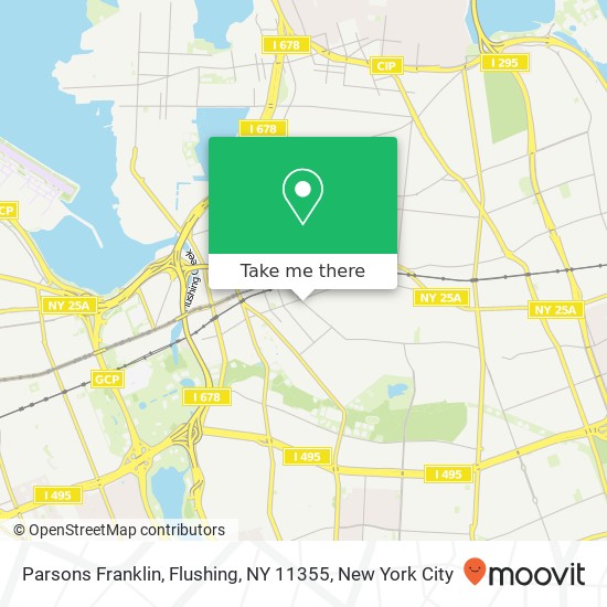 Mapa de Parsons Franklin, Flushing, NY 11355