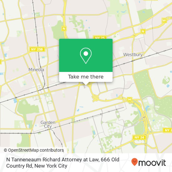 Mapa de N Tanneneaum Richard Attorney at Law, 666 Old Country Rd