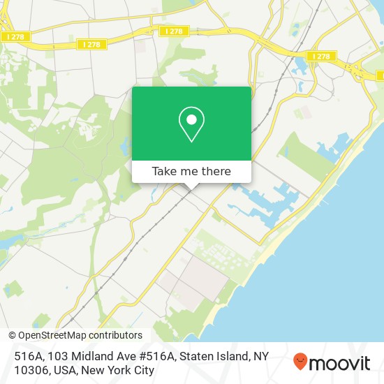 Mapa de 516A, 103 Midland Ave #516A, Staten Island, NY 10306, USA