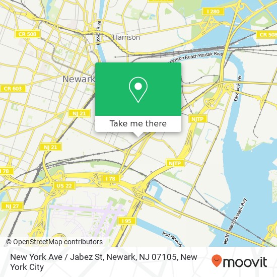 New York Ave / Jabez St, Newark, NJ 07105 map