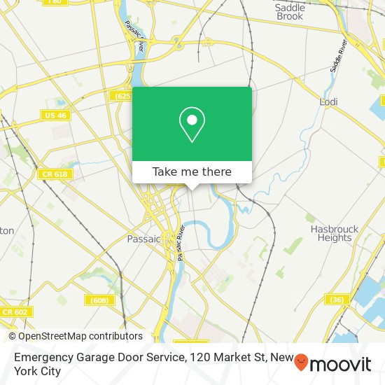 Emergency Garage Door Service, 120 Market St map