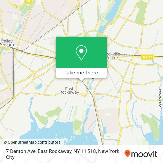 Mapa de 7 Denton Ave, East Rockaway, NY 11518