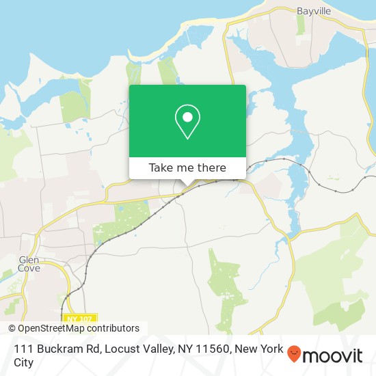 Mapa de 111 Buckram Rd, Locust Valley, NY 11560