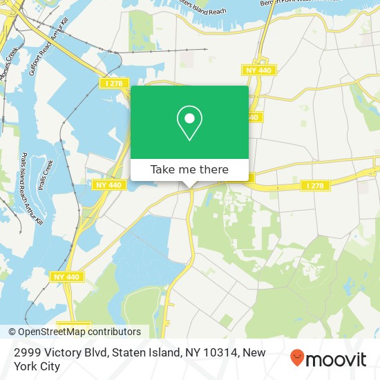 Mapa de 2999 Victory Blvd, Staten Island, NY 10314