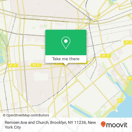 Remsen Ave and Church, Brooklyn, NY 11236 map