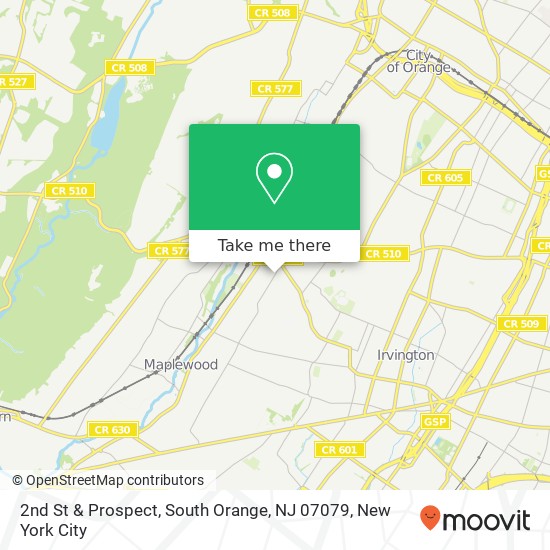 Mapa de 2nd St & Prospect, South Orange, NJ 07079
