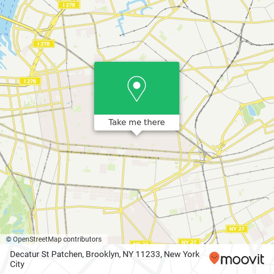 Mapa de Decatur St Patchen, Brooklyn, NY 11233