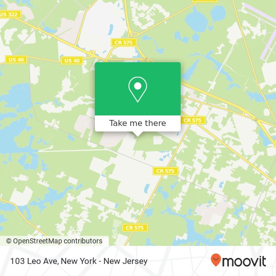 Mapa de 103 Leo Ave, Egg Harbor Twp, NJ 08234