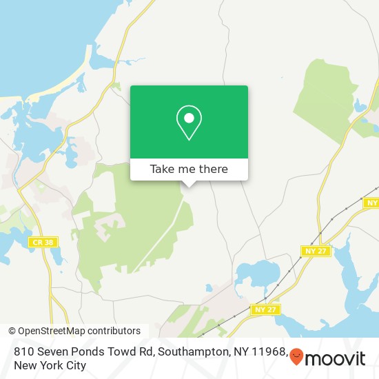 810 Seven Ponds Towd Rd, Southampton, NY 11968 map