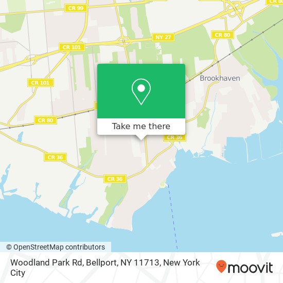 Woodland Park Rd, Bellport, NY 11713 map