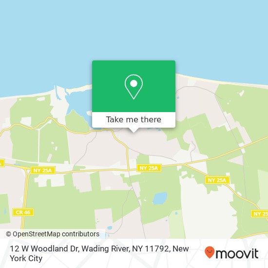 12 W Woodland Dr, Wading River, NY 11792 map