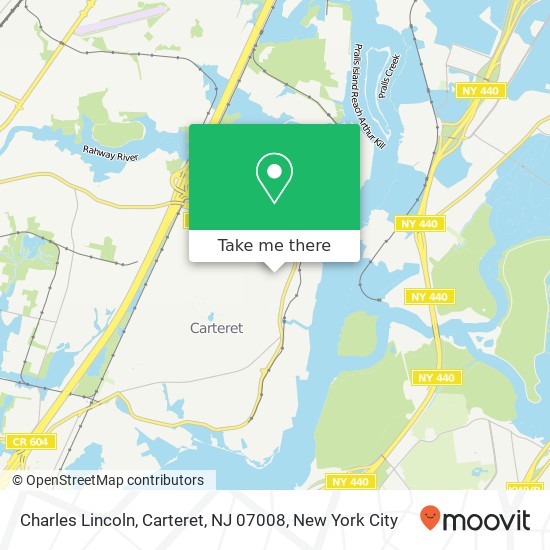 Charles Lincoln, Carteret, NJ 07008 map