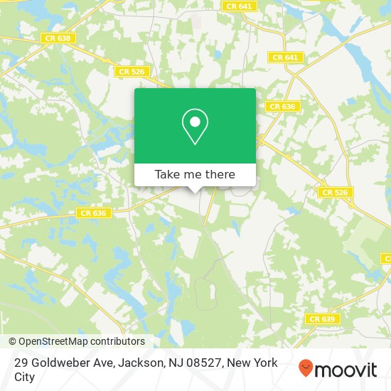 Mapa de 29 Goldweber Ave, Jackson, NJ 08527