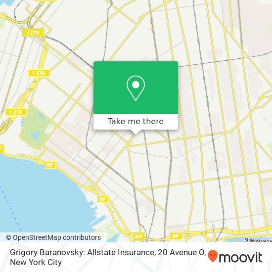 Grigory Baranovsky: Allstate Insurance, 20 Avenue O map