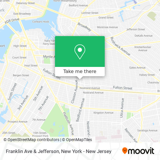 Franklin Ave & Jefferson map