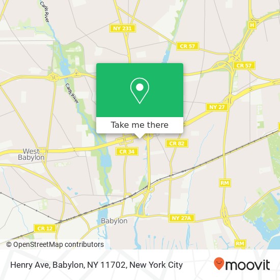 Mapa de Henry Ave, Babylon, NY 11702