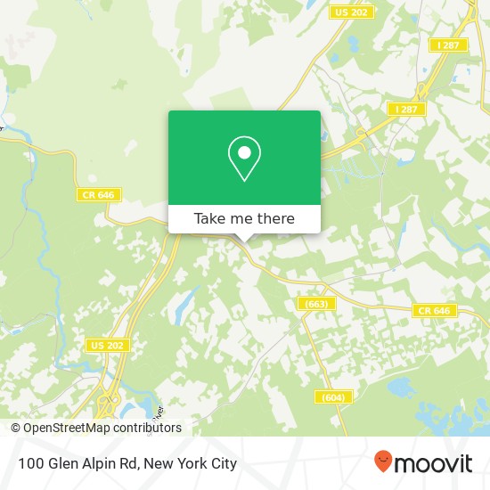 Mapa de 100 Glen Alpin Rd, Morristown, NJ 07960