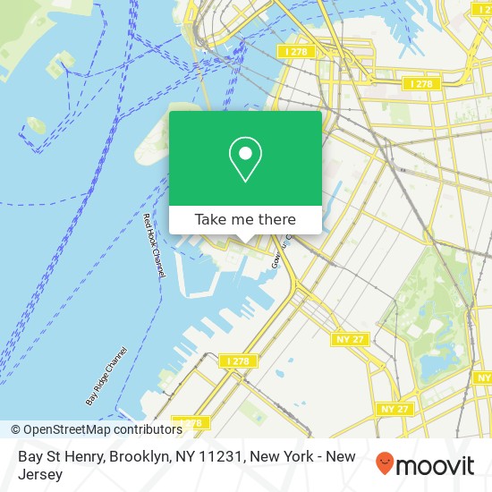 Mapa de Bay St Henry, Brooklyn, NY 11231